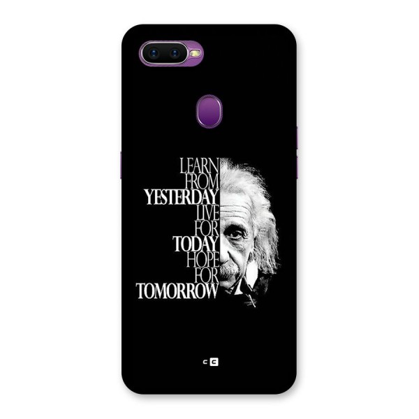 Learn From Yesterday Back Case for Oppo F9