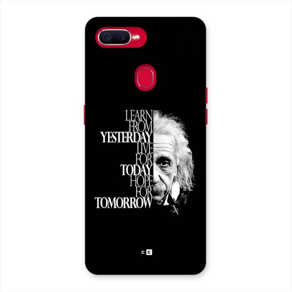 Learn From Yesterday Back Case for Oppo F9 Pro