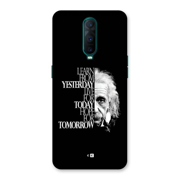 Learn From Yesterday Back Case for Oppo R17 Pro