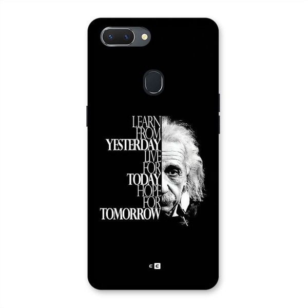 Learn From Yesterday Back Case for Realme 2