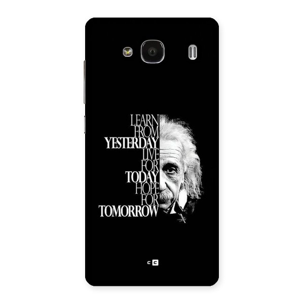 Learn From Yesterday Back Case for Redmi 2