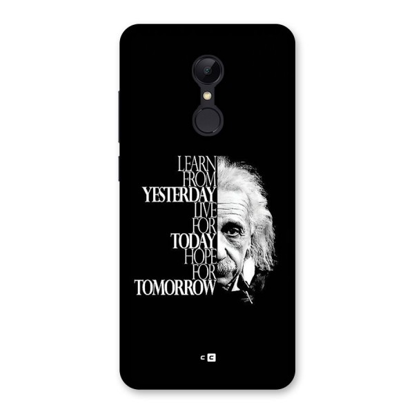 Learn From Yesterday Back Case for Redmi 5