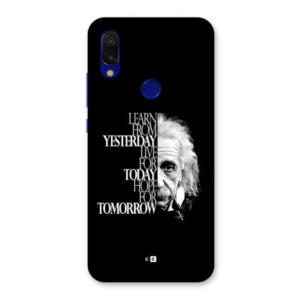 Learn From Yesterday Back Case for Redmi 7