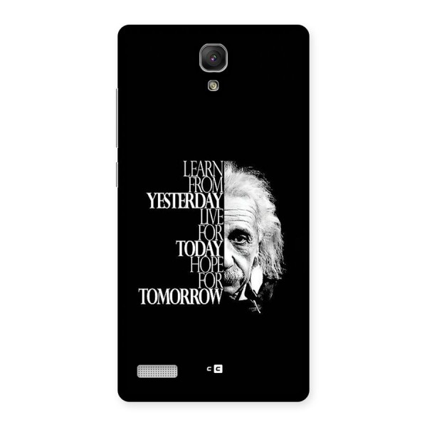 Learn From Yesterday Back Case for Redmi Note