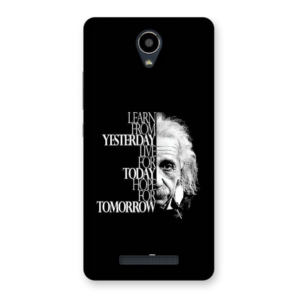 Learn From Yesterday Back Case for Redmi Note 2