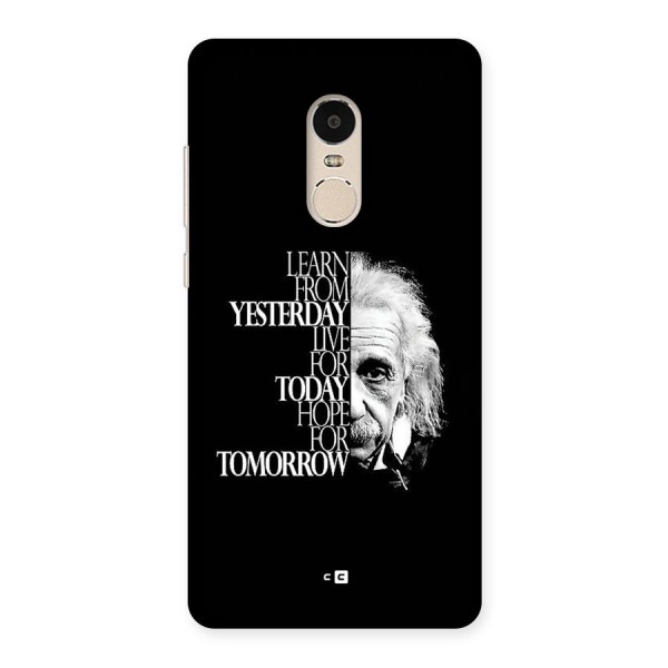Learn From Yesterday Back Case for Redmi Note 4