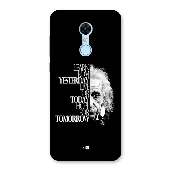 Learn From Yesterday Back Case for Redmi Note 5