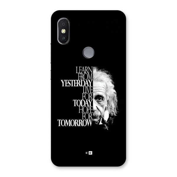 Learn From Yesterday Back Case for Redmi Y2