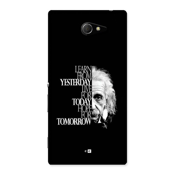 Learn From Yesterday Back Case for Xperia M2