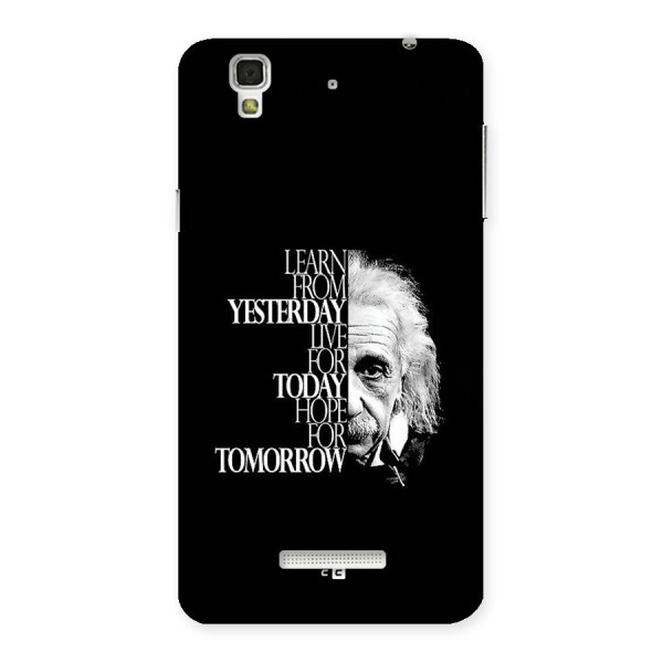 Learn From Yesterday Back Case for YU Yureka Plus