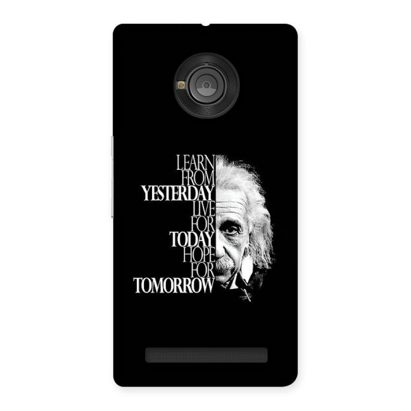 Learn From Yesterday Back Case for Yuphoria