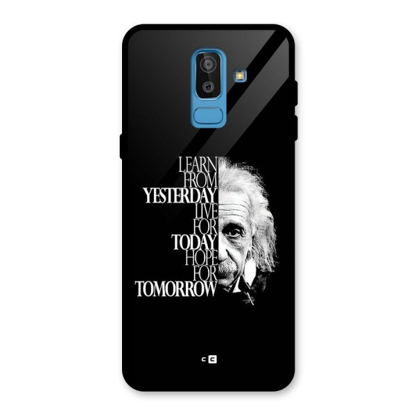 Learn From Yesterday Glass Back Case for Galaxy J8