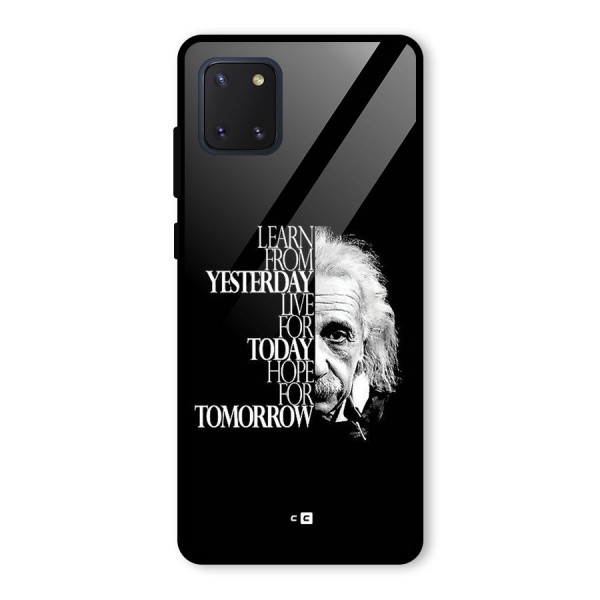 Learn From Yesterday Glass Back Case for Galaxy Note 10 Lite
