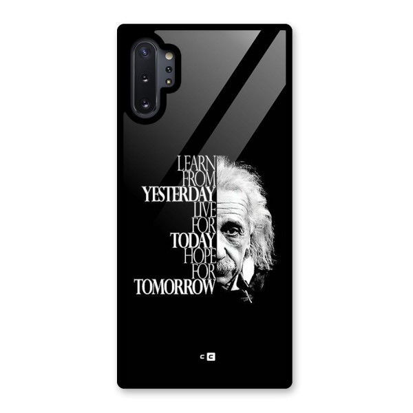 Learn From Yesterday Glass Back Case for Galaxy Note 10 Plus