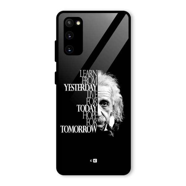 Learn From Yesterday Glass Back Case for Galaxy S20 FE 5G