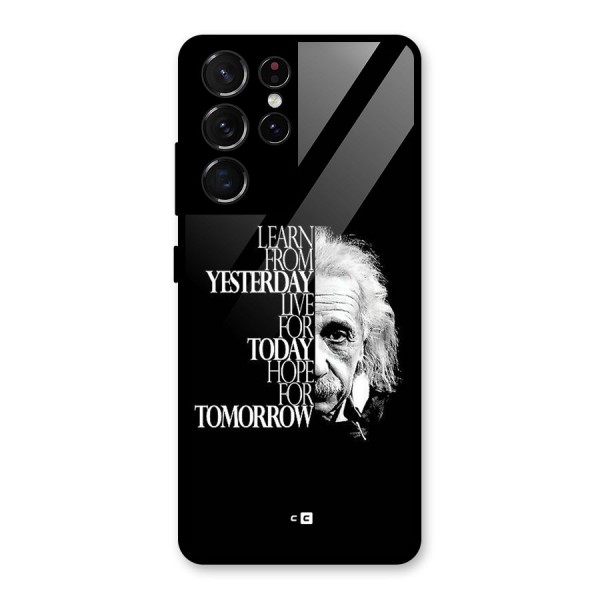 Learn From Yesterday Glass Back Case for Galaxy S21 Ultra 5G