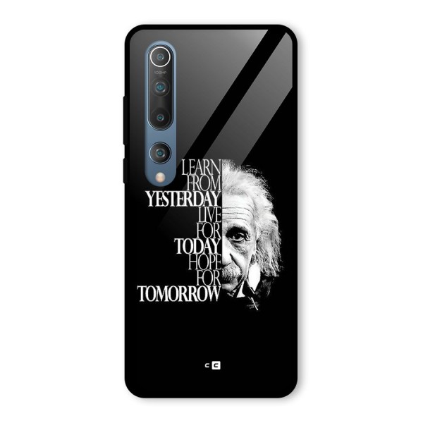 Learn From Yesterday Glass Back Case for Mi 10