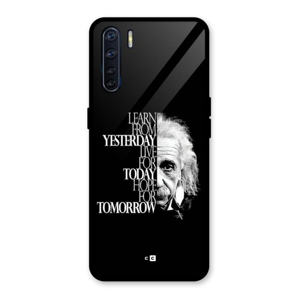 Learn From Yesterday Glass Back Case for Oppo F15