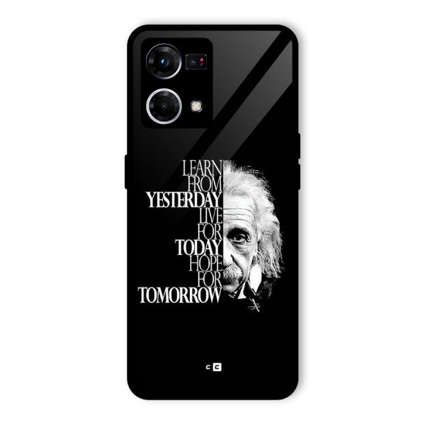 Learn From Yesterday Glass Back Case for Oppo F21s Pro 4G