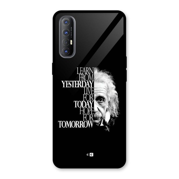 Learn From Yesterday Glass Back Case for Oppo Reno3 Pro