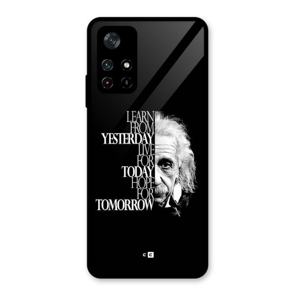 Learn From Yesterday Glass Back Case for Poco M4 Pro 5G