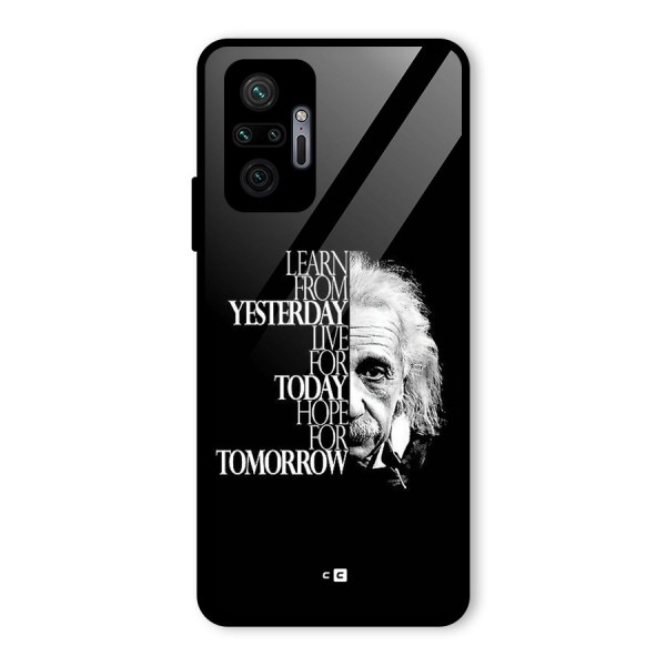 Learn From Yesterday Glass Back Case for Redmi Note 10 Pro Max