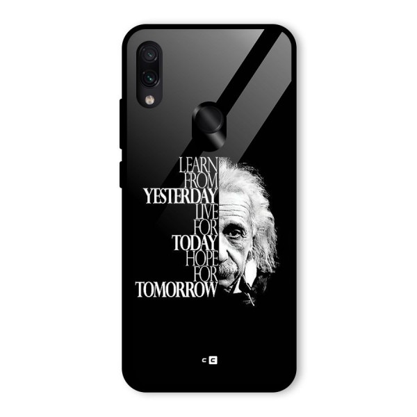 Learn From Yesterday Glass Back Case for Redmi Note 7