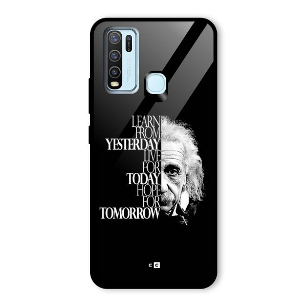 Learn From Yesterday Glass Back Case for Vivo Y30