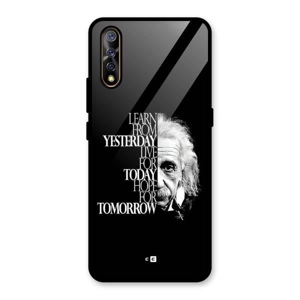 Learn From Yesterday Glass Back Case for Vivo Z1x