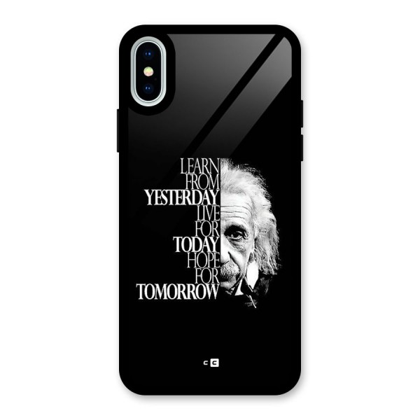 Learn From Yesterday Glass Back Case for iPhone X