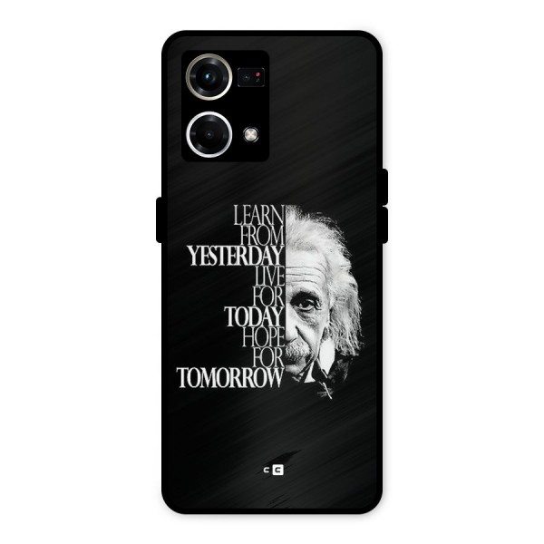 Learn From Yesterday Metal Back Case for Oppo F21s Pro 4G
