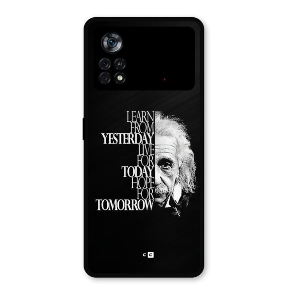 Learn From Yesterday Metal Back Case for Poco X4 Pro 5G