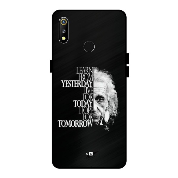 Learn From Yesterday Metal Back Case for Realme 3i