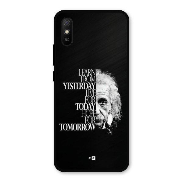 Learn From Yesterday Metal Back Case for Redmi 9a
