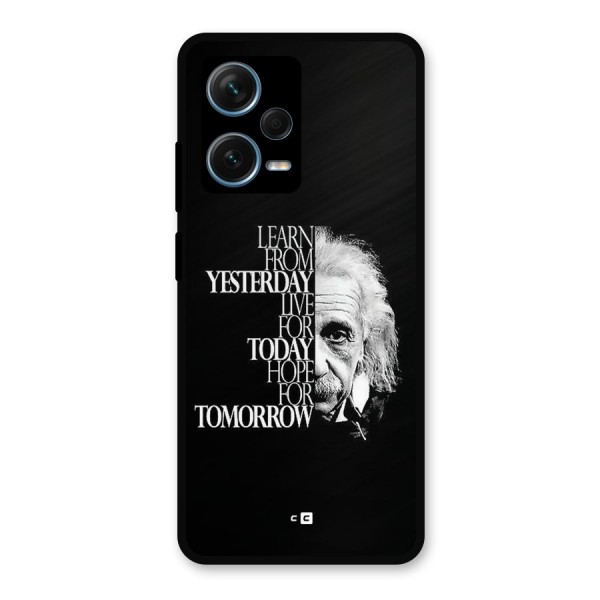 Learn From Yesterday Metal Back Case for Redmi Note 12 Pro Plus 5G