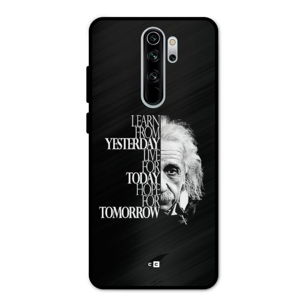Learn From Yesterday Metal Back Case for Redmi Note 8 Pro