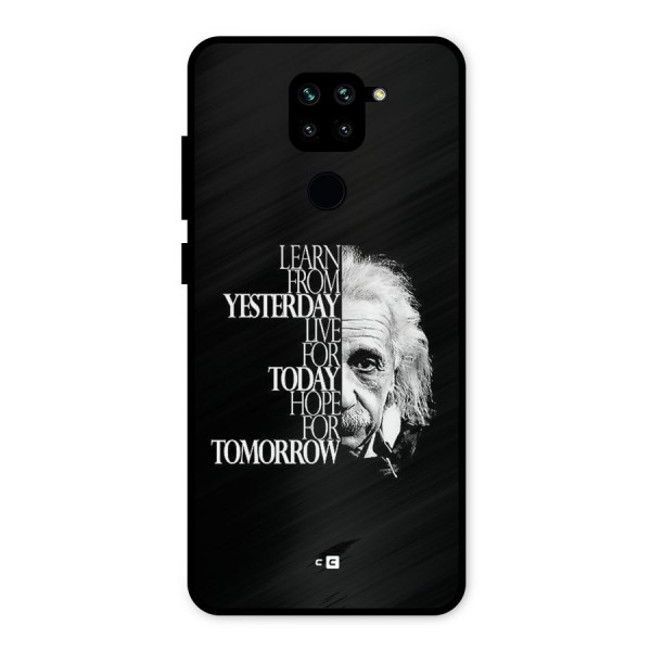 Learn From Yesterday Metal Back Case for Redmi Note 9