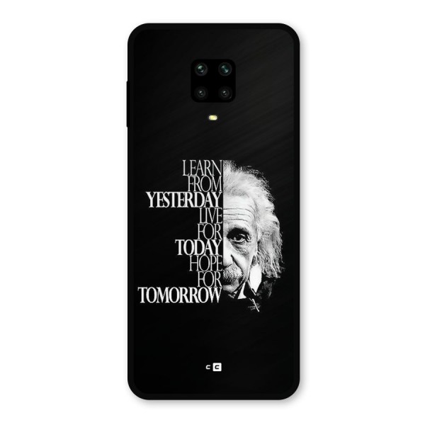 Learn From Yesterday Metal Back Case for Redmi Note 9 Pro Max