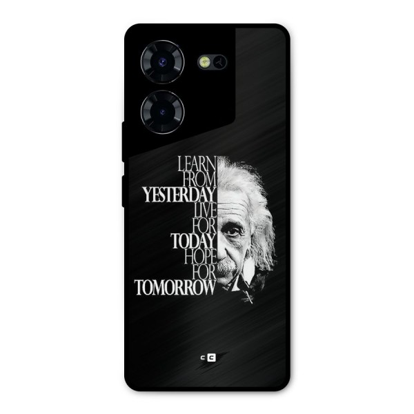 Learn From Yesterday Metal Back Case for Tecno Pova 5 Pro 5G