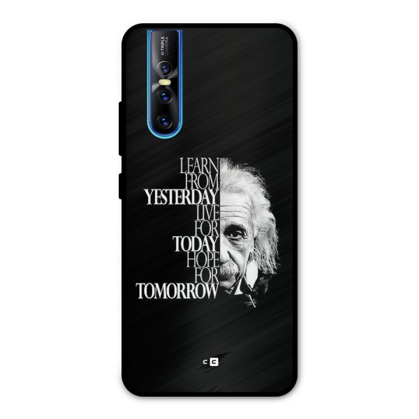 Learn From Yesterday Metal Back Case for Vivo V15 Pro