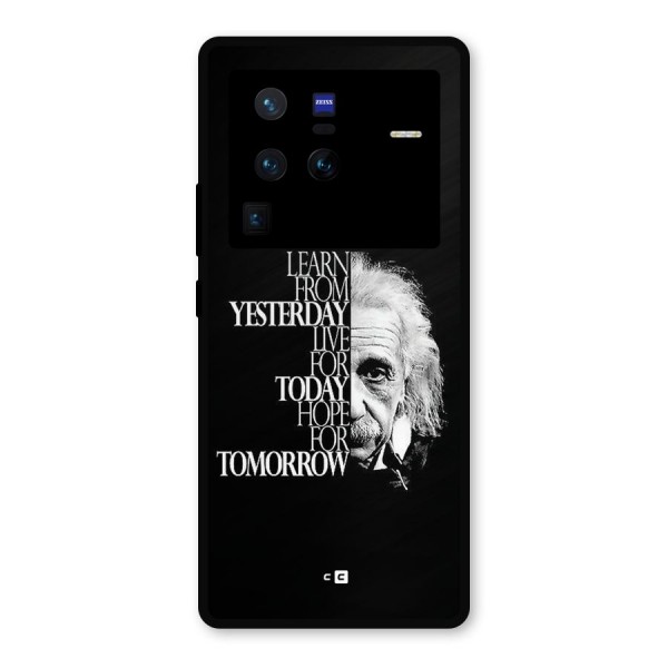 Learn From Yesterday Metal Back Case for Vivo X80 Pro