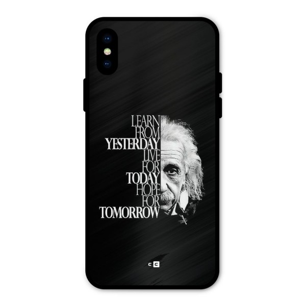 Learn From Yesterday Metal Back Case for iPhone XS