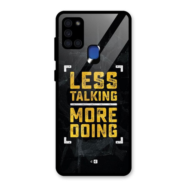 Less Talking Glass Back Case for Galaxy A21s