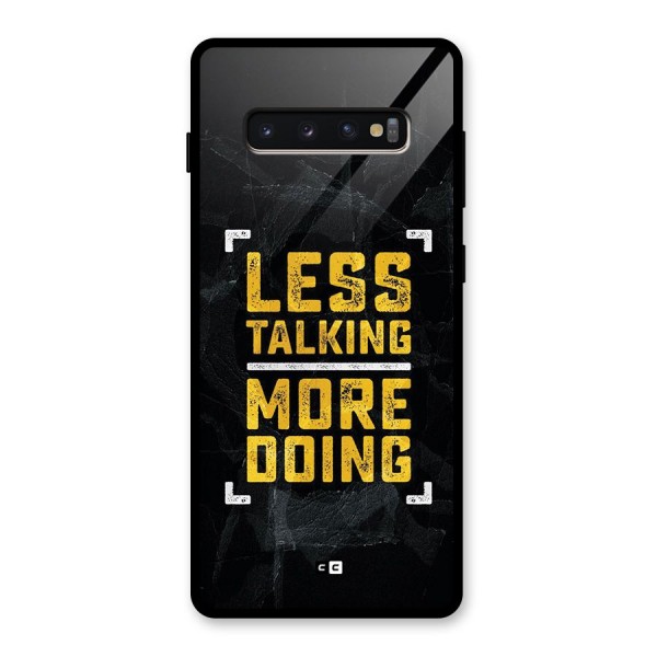 Less Talking Glass Back Case for Galaxy S10 Plus