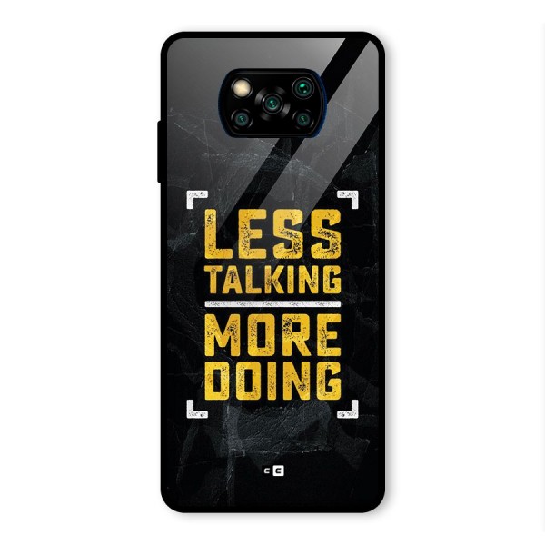 Less Talking Glass Back Case for Poco X3 Pro