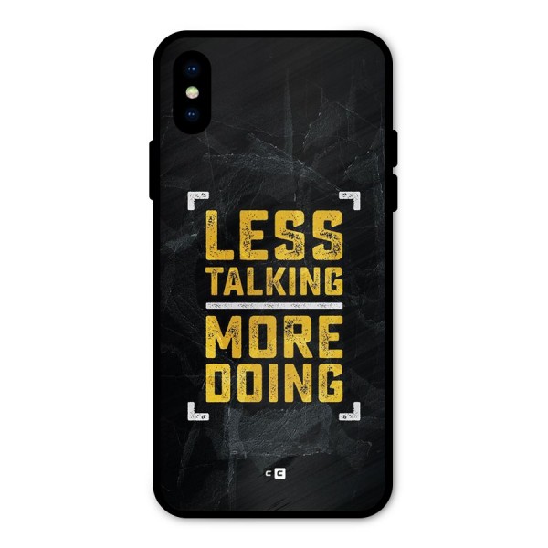 Less Talking Metal Back Case for iPhone XS