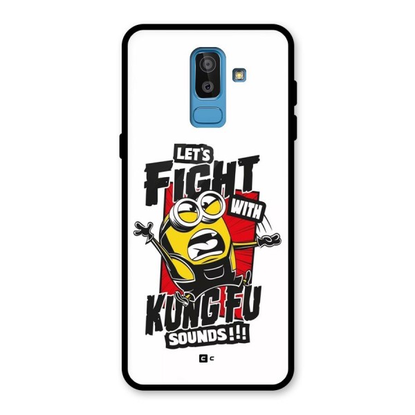 Lets Fight Glass Back Case for Galaxy J8