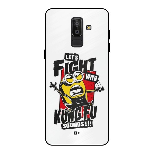 Lets Fight Metal Back Case for Galaxy J8