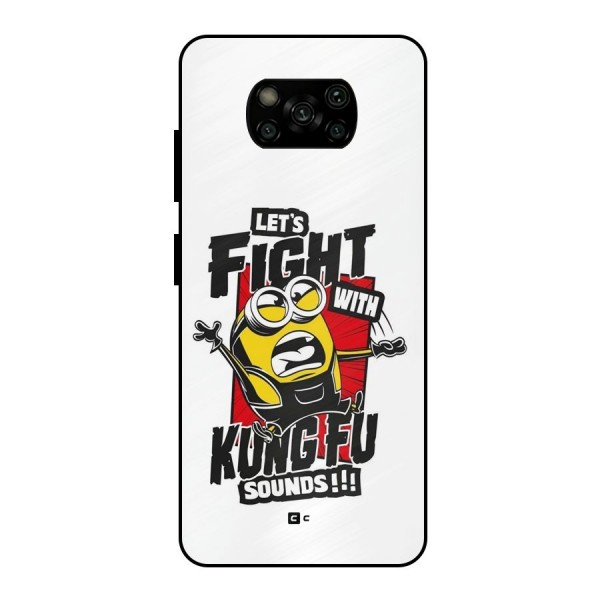 Lets Fight Metal Back Case for Poco X3