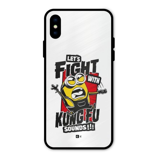 Lets Fight Metal Back Case for iPhone X